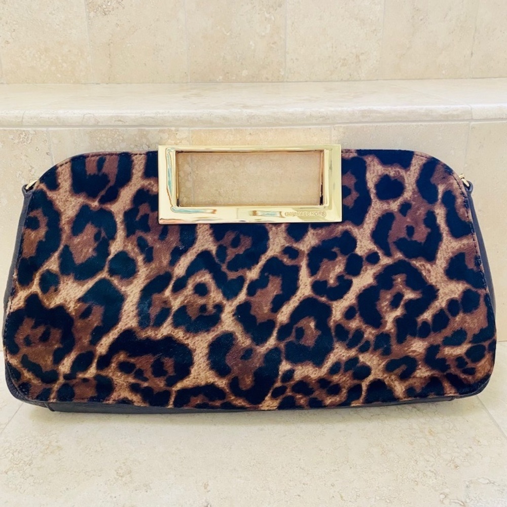 Michael Kors Leopard Berkley Clutch